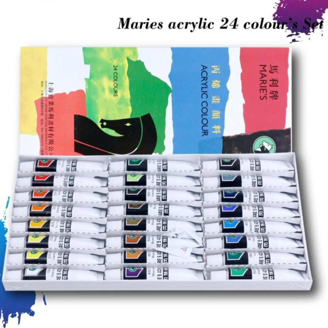 Maries Acrylic Paint Pack Of 24 Tubes